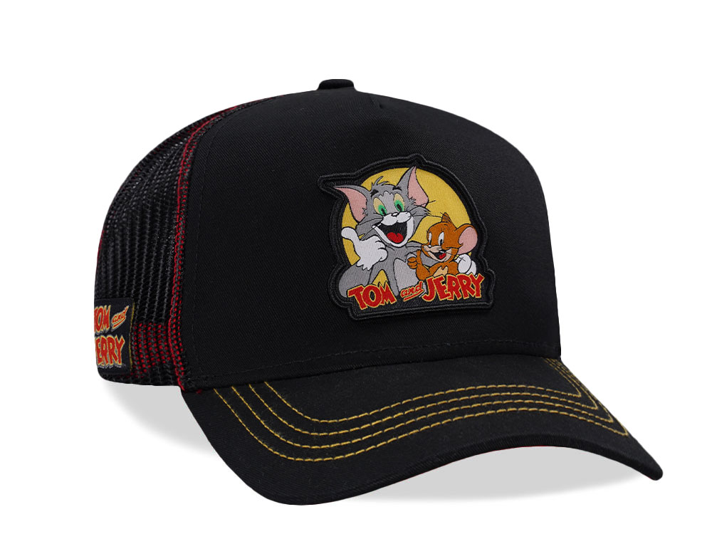 Capslab Tom & Jerry Black Trucker Snapback Cap