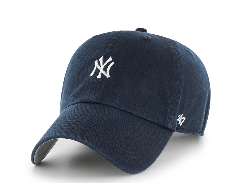 47 Brand New York Yankees Base Runner Navy Edition Clean Up Strapback Cap