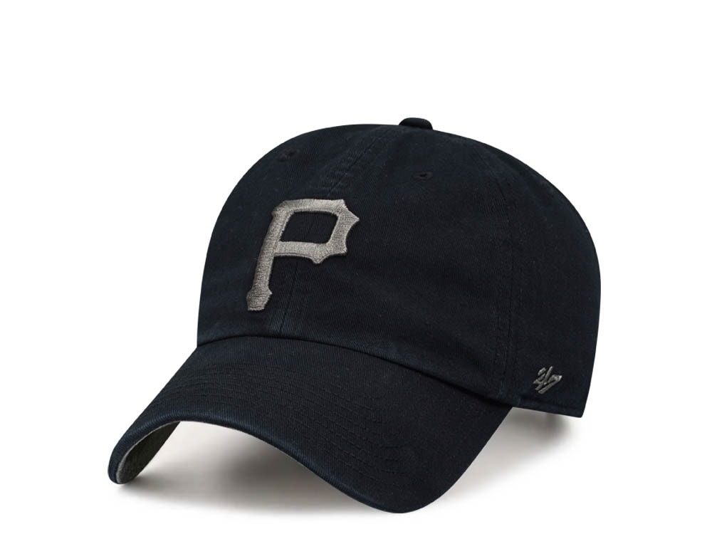 47Brand Pittsburgh Pirates Ballpark Camo Black Clean Up Strapback Cap
