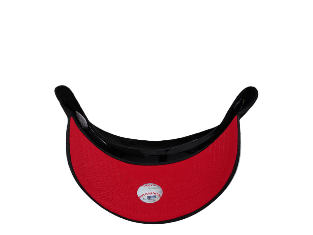 New Era Anaheim Angels 20th Anniversary Black and Red Edition 9Forty A Frame Snapback Cap