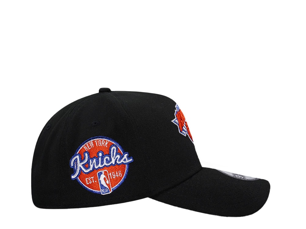 New Era New York Knicks Black Classic Edition 9Forty A Frame Snapback Cap