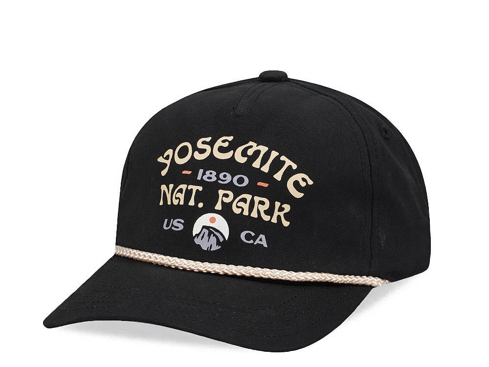 American Needle Yosemite NP Canvas Black Casual Snapback Cap