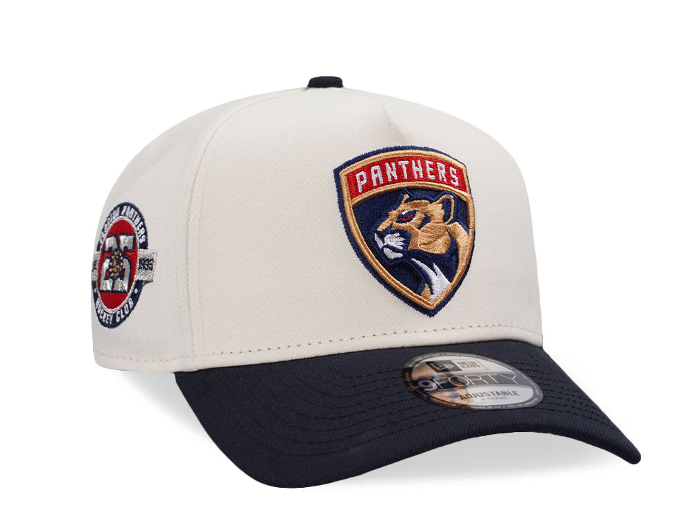 New Era Florida Panthers 25th Anniversary Chrome Two Tone Edition 9Forty A Frame Snapback Cap