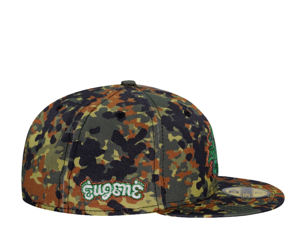 New Era Eugene Emeralds Flecktarn Glow Edition 59Fifty Fitted Cap
