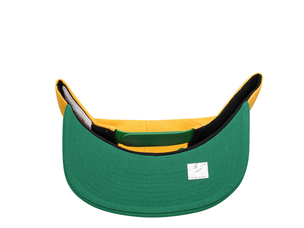 Mitchell & Ness Milwaukee Bucks Transcript Yellow Two Tone Snapback Cap
