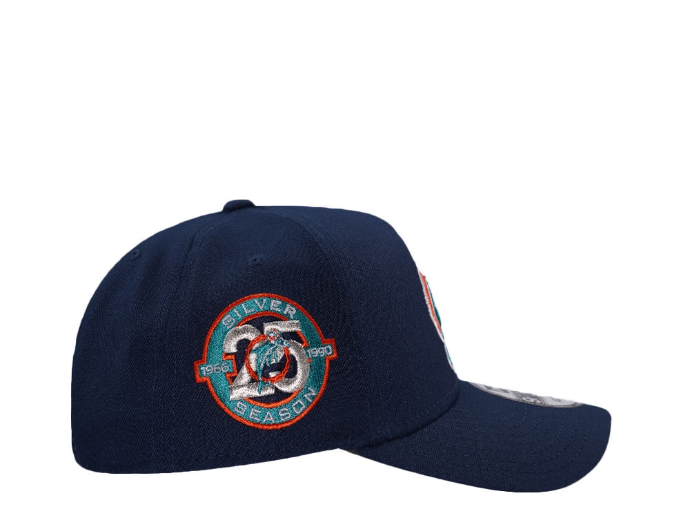 New Era Miami Dolphins 25 Seasons Navy Prime Edition 9Forty A Frame Snapback Cap