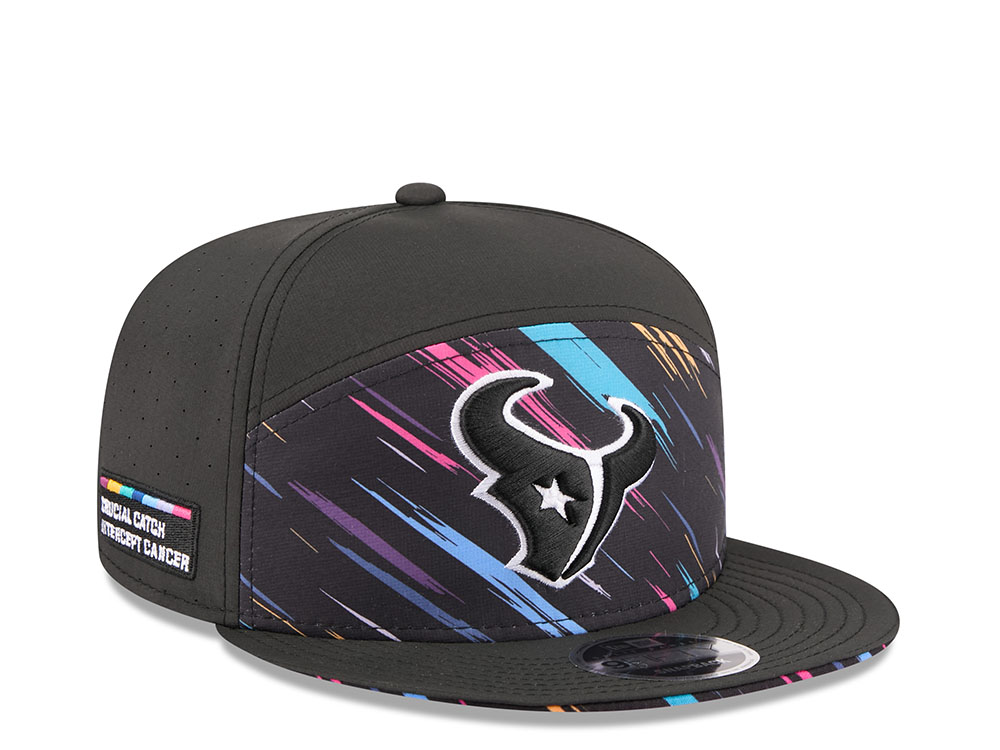 New Era Houston Texans Crucial Catch 2026 Black Edition 9Fifty Split Panel Snapback Cap
