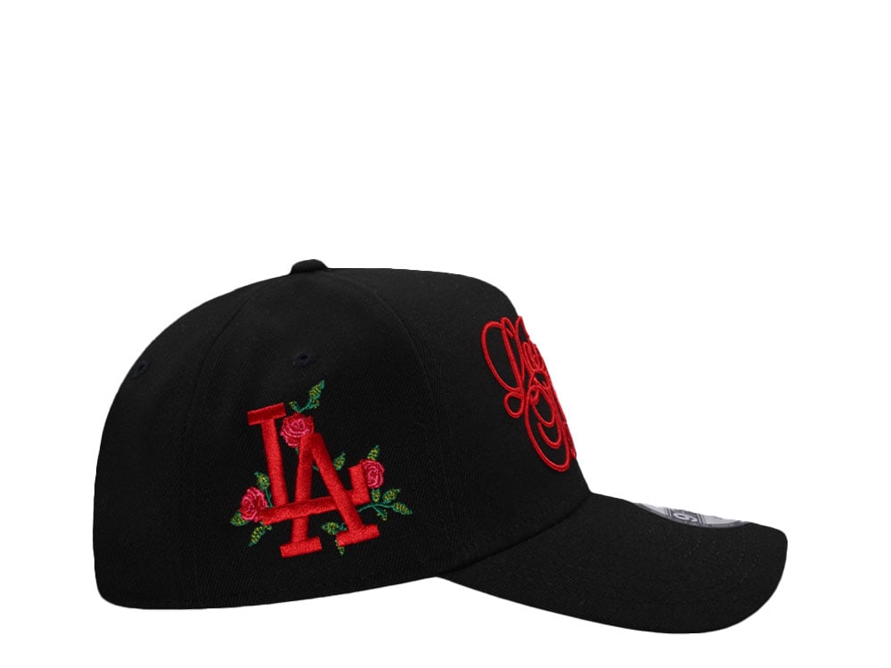 New Era Los Angeles Dodgers Script Black and Red Edition 9Forty A Frame Snapback Cap