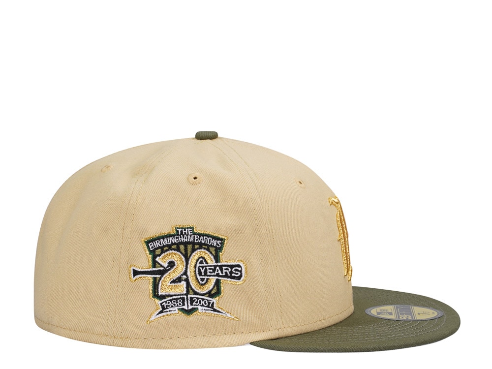 New Era Birmingham Barons 20 Years Vegas Gold Two Tone Prime Edition 59Fifty Fitted Cap