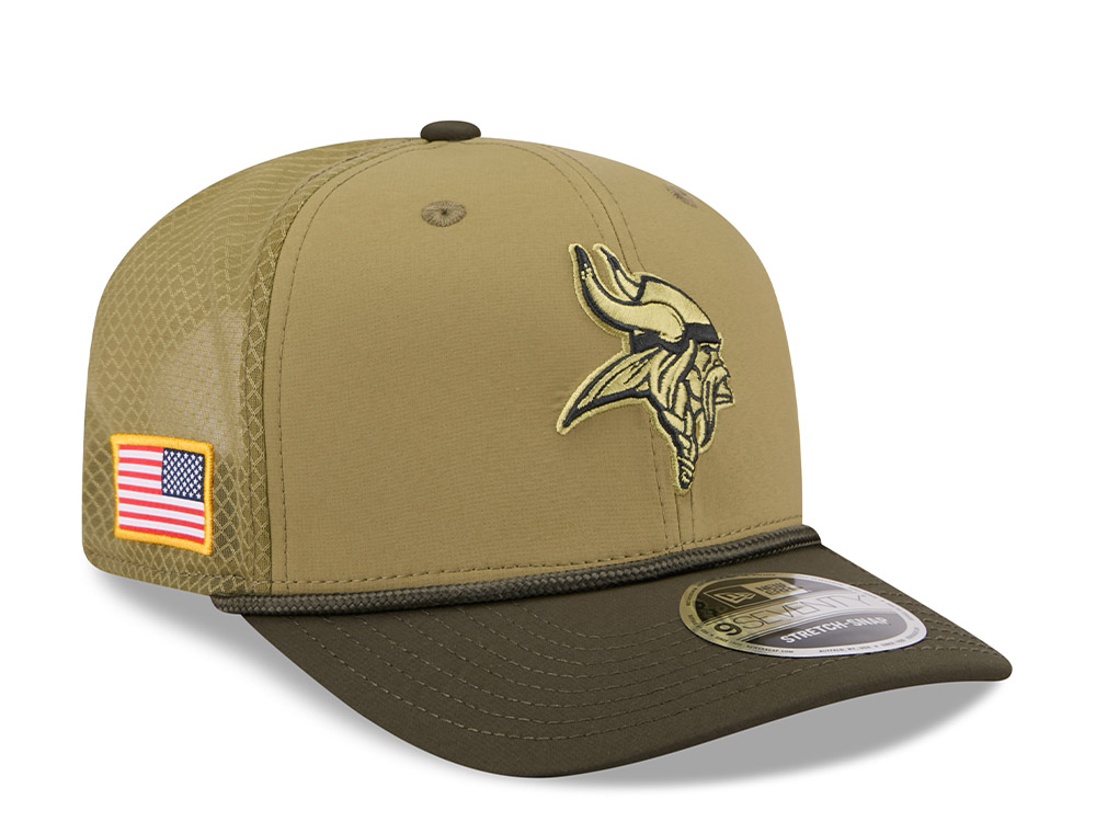New Era Minnesota Vikings Salute To Service 2025 9Seventy Snapback Cap