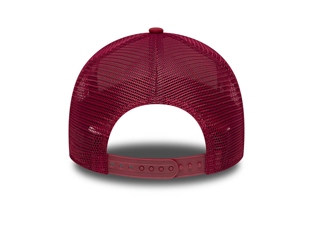 New Era Oval Foam Patch Cherry 9Forty A Frame Trucker Snapback Cap