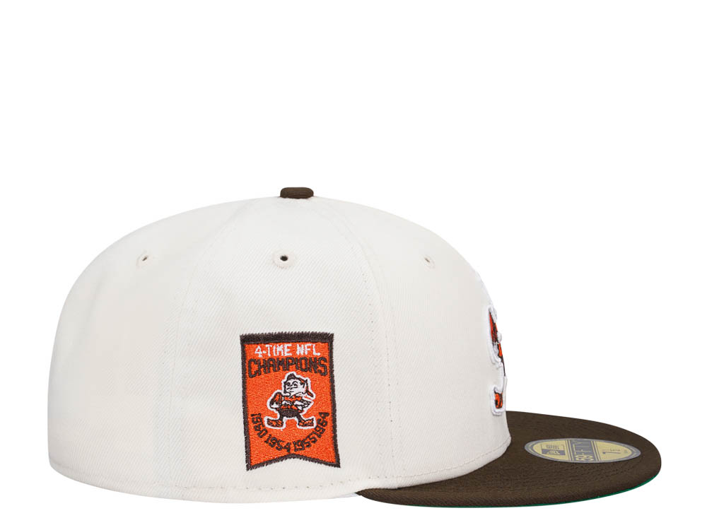 New Era Cleveland Browns 4-Time NFL Champions Chrome Two Tone Edition 59Fifty Fitted Cap