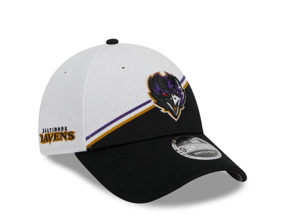 New Era Baltimore Ravens NFL Sideline 2023 Black White  9Forty Snapback Cap