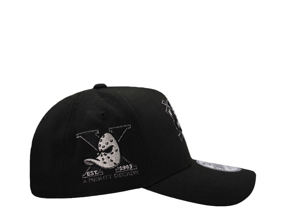 New Era Anaheim Ducks 10th Anniversary Black Prime Edition 9Forty A Frame Snapback Cap