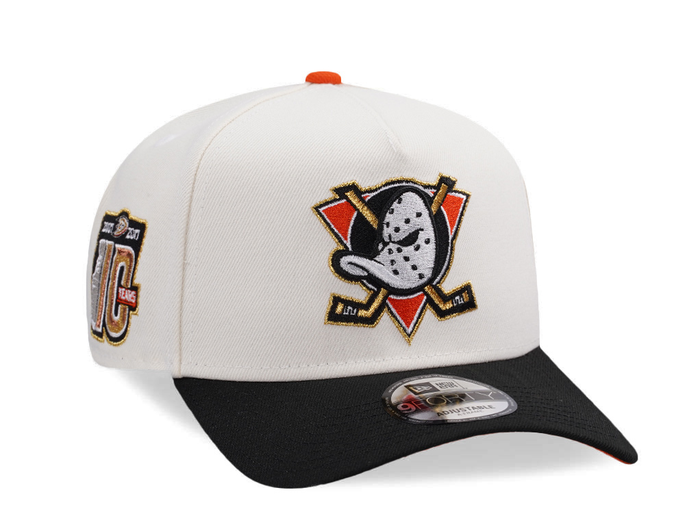 New Era Anaheim Ducks 10th Anniversary Chrome Two Tone Edition 9Forty A Frame Snapback Cap