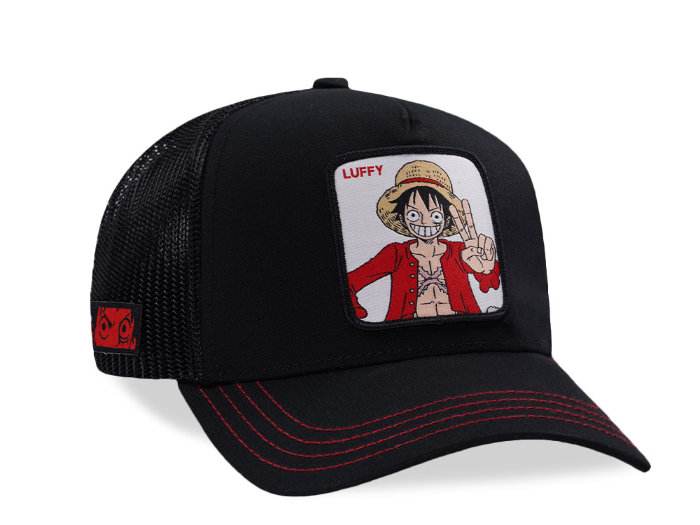 Capslab One Piece Luffy Black Trucker Snapback Cap