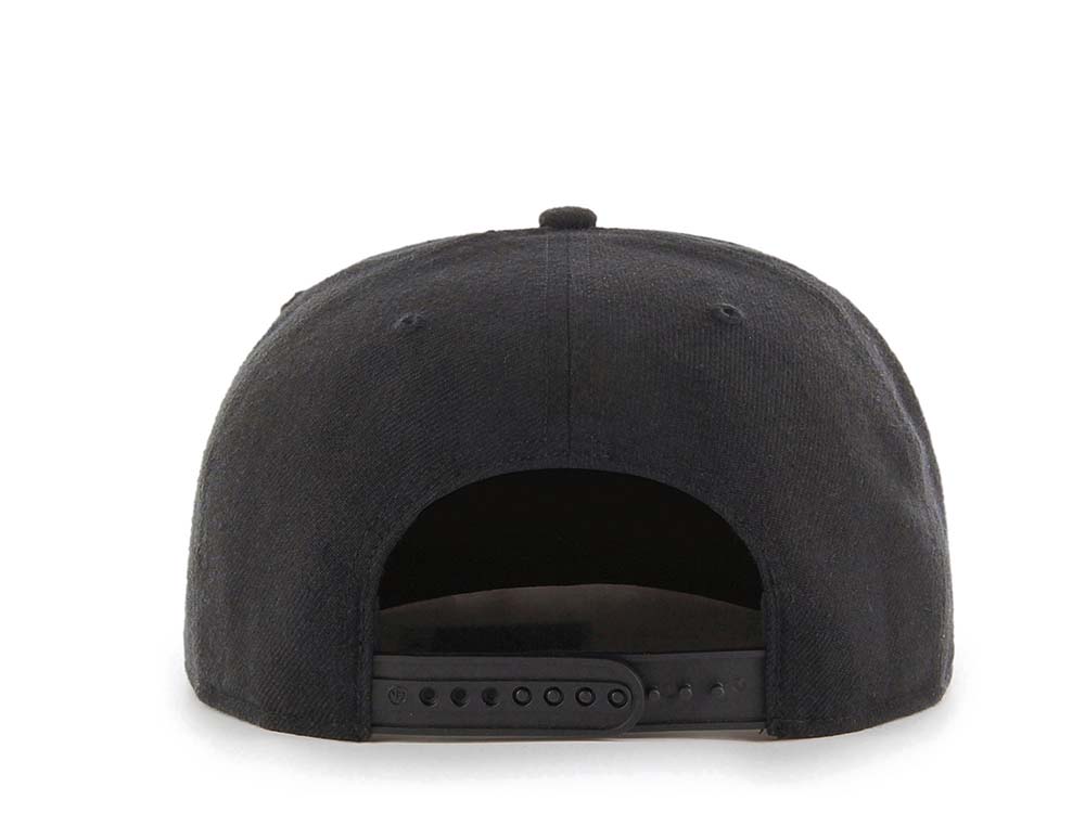 47Brand Vegas Golden Knights No Shot Black Script Captain Snapback Cap