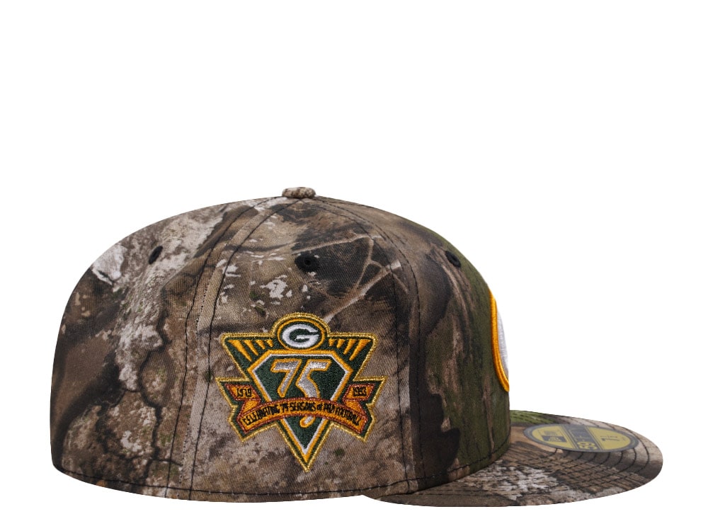 New Era Green Bay Packers 75th Anniversary Realtree APX Prime Edition 59Fifty Fitted Cap