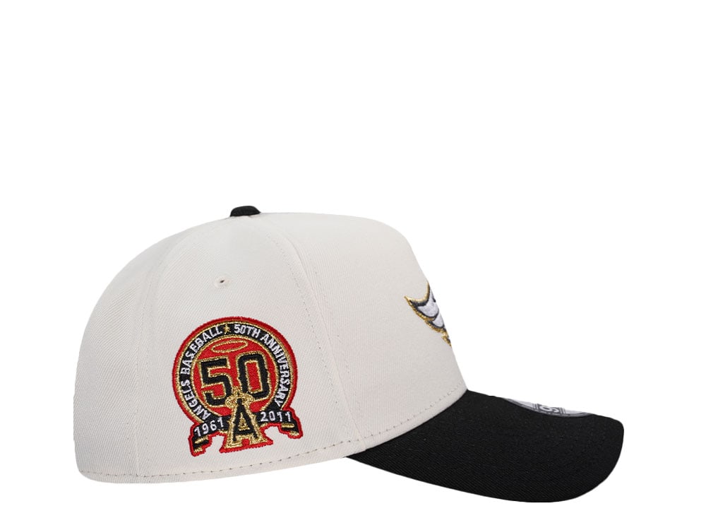 New Era Anaheim Angels 50th Anniversary Chrome Gold Two Tone Edition 9Forty A Frame Snapback Cap