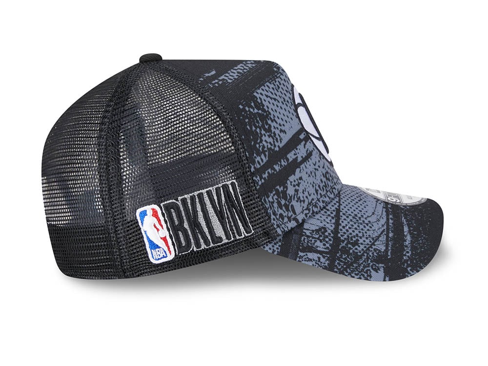 New Era Brooklyn Nets NBA Tip Off 2024 Trucker 9Forty A Frame Snapback Cap