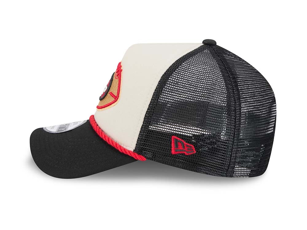 New Era San Francisco 49ers Sideline 2024 9Forty A Frame Trucker Snapback Cap