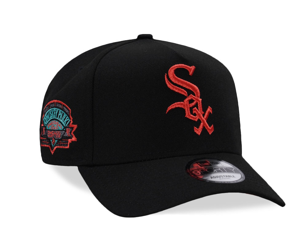 New Era Chicago White Sox Comiskey Park Lava Black Prime Edition 9Forty A Frame Snapback Cap