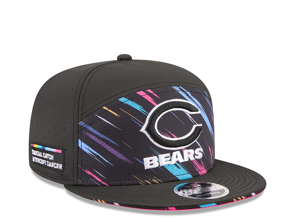 New Era Chicago Bears Crucial Catch 2026 Black Edition 9Fifty Split Panel Snapback Cap