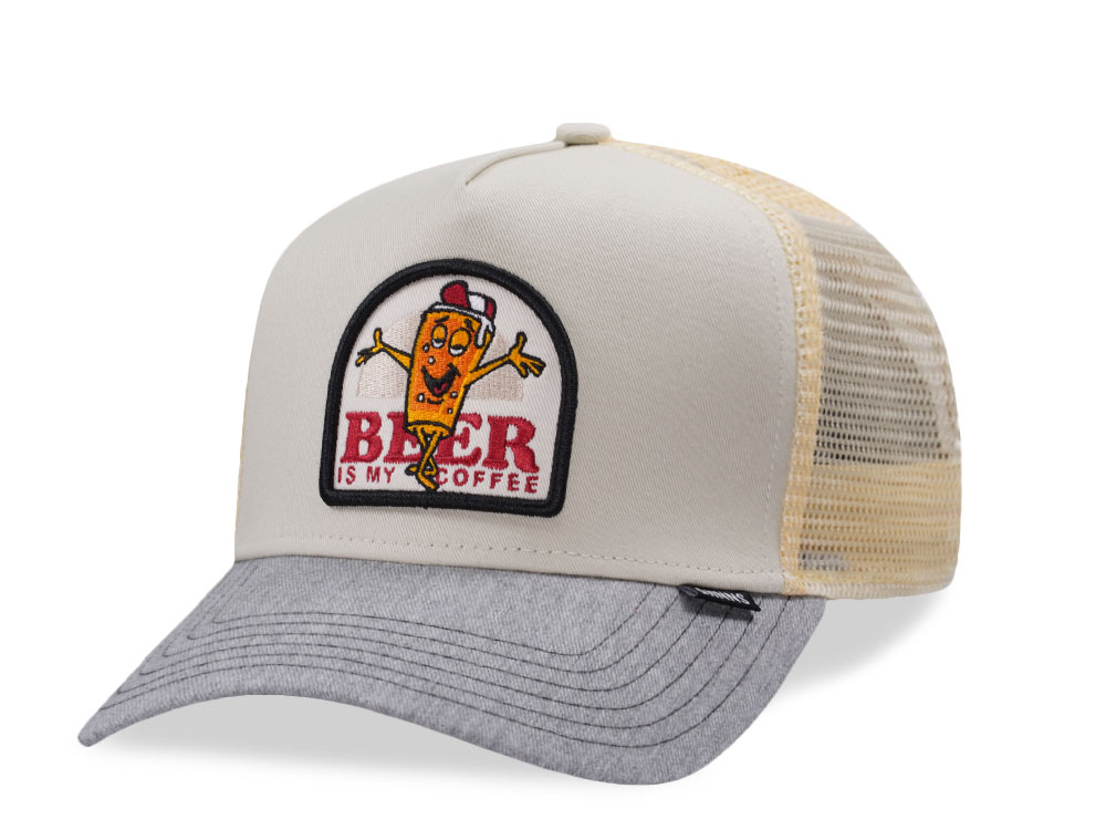 Djinns HFT Beer Is My Coffee Beige Trucker Snapback Cap