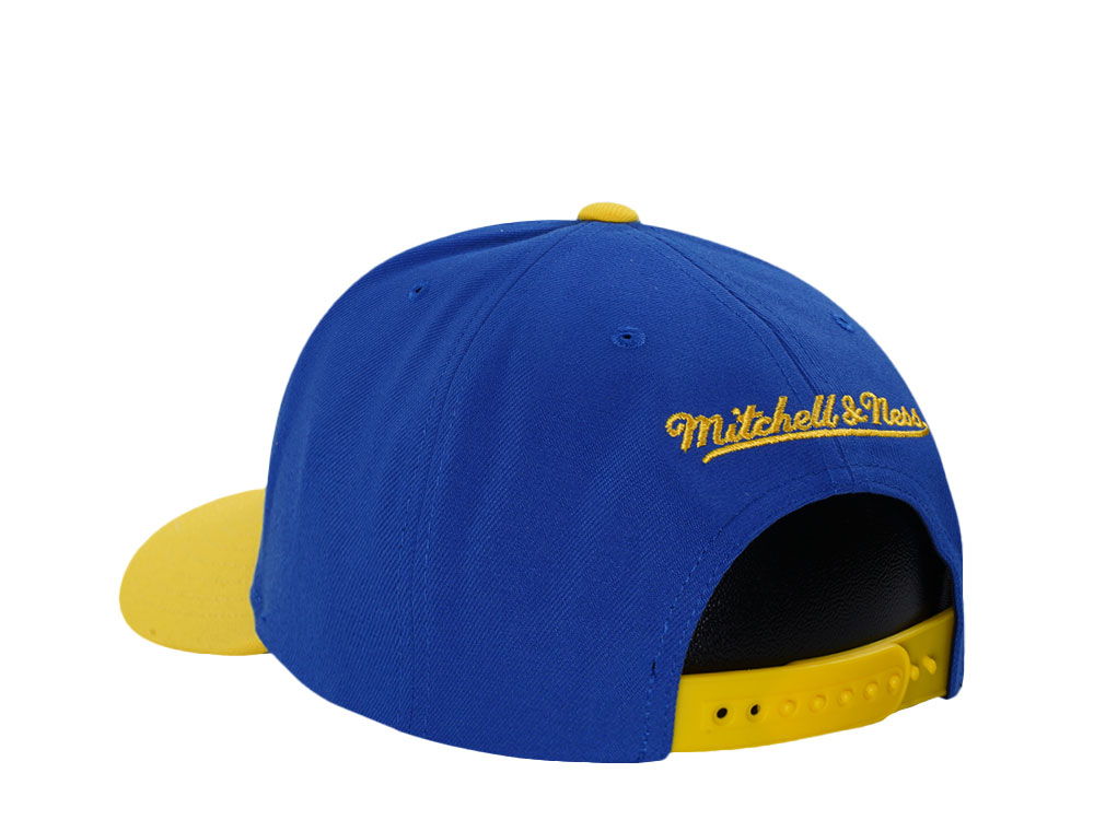 Mitchell & Ness Golden State Warriors Hardwood Classic Pro Crown Fit Blue Snapback Cap