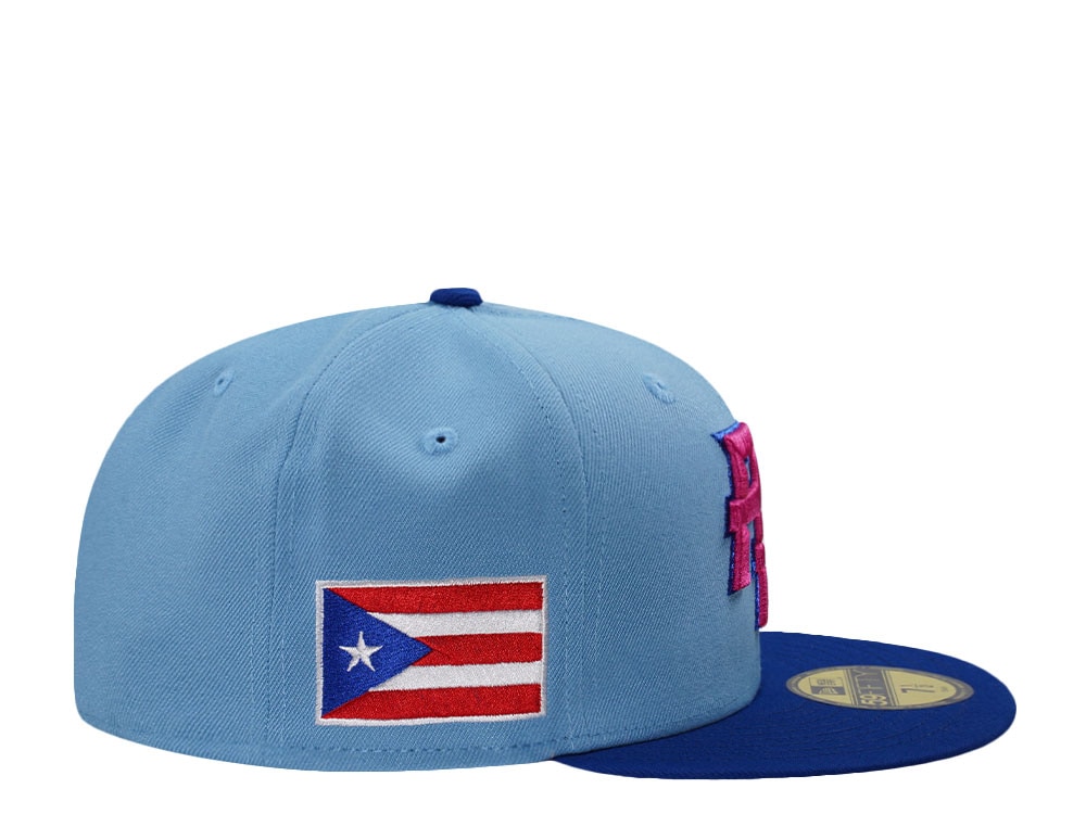 New Era Puerto Rico World Baseball Classic Sky Blue Two Tone Edition 59Fifty Fitted Cap
