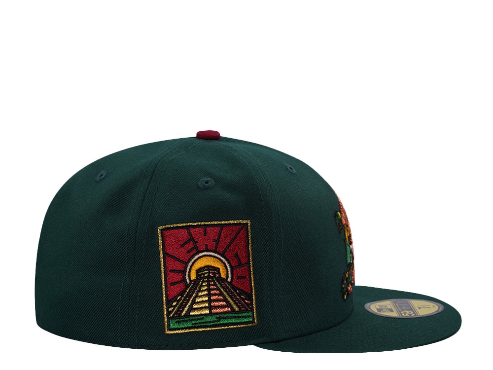 New Era Mexico Eagle Temple Dark Green Prime Edition 59Fifty Fitted Cap