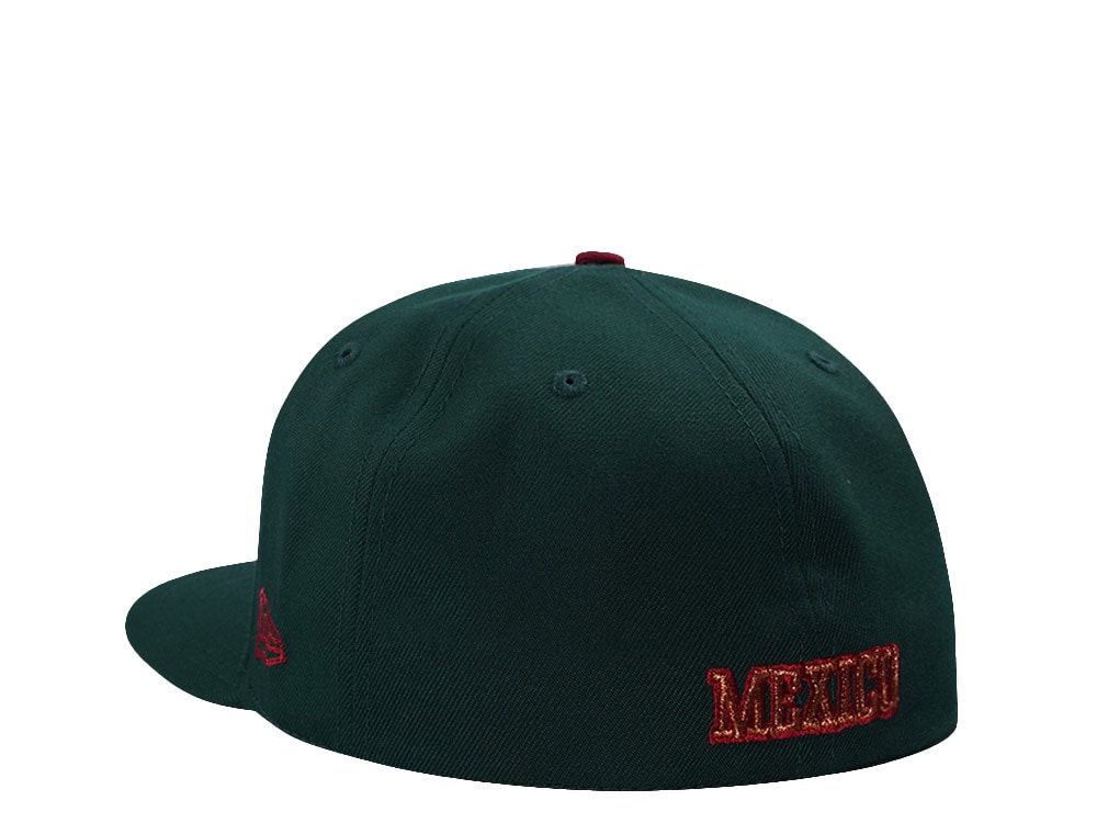 New Era Mexico Eagle Temple Dark Green Prime Edition 59Fifty Fitted Cap