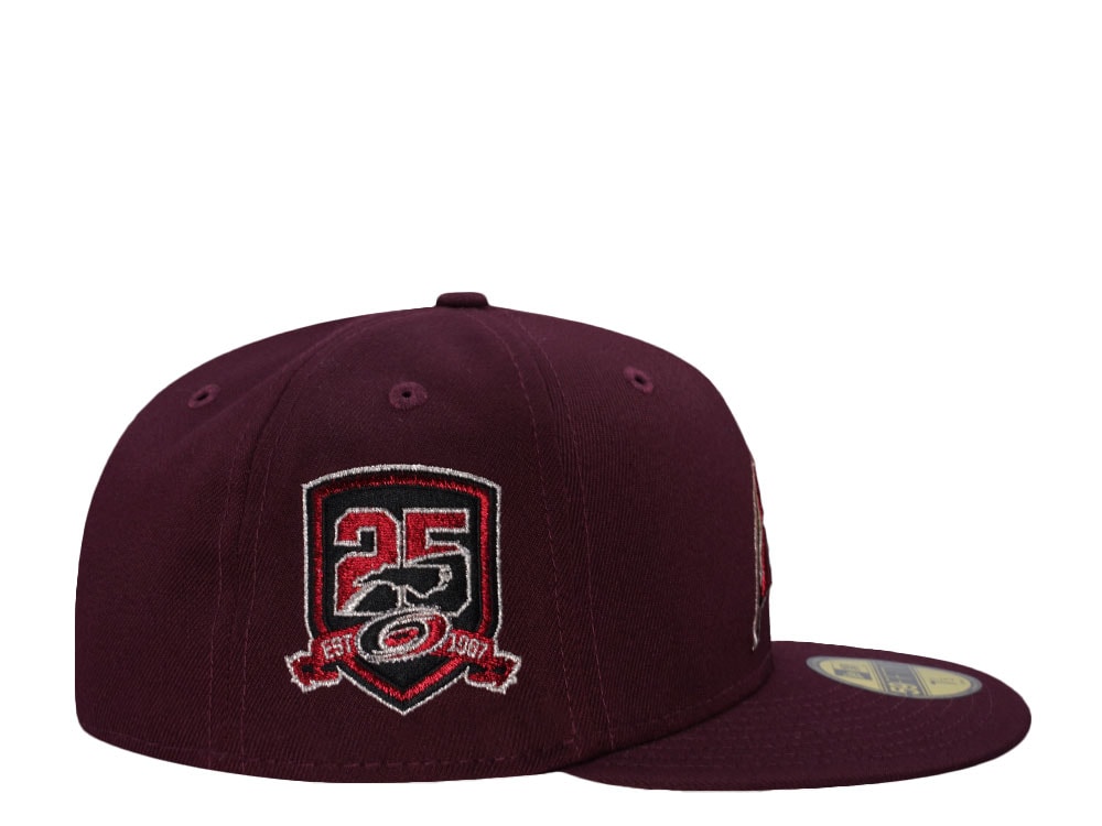 New Era Carolina Hurricanes 25th Anniversary Maroon Prime Edition 59Fifty Fitted Cap