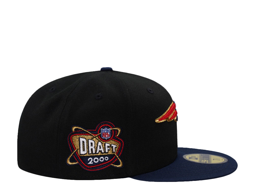New Era New England Patriots Draft 2000 Legends Black Two Tone Edition 59Fifty Fitted Cap