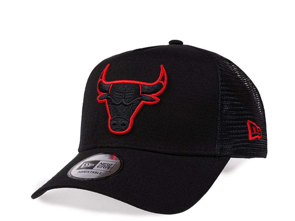 New Era Chicago Bulls Red Pop Edition A Frame Trucker Cap