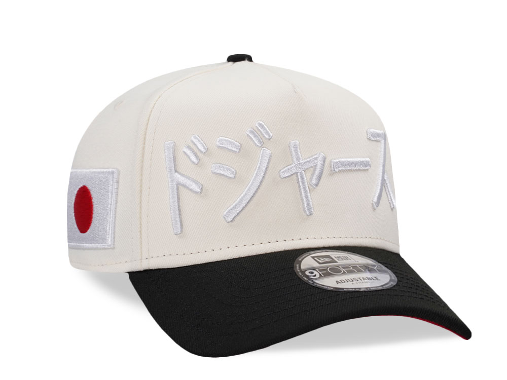 New Era Los Angeles Dodgers Japan White Out Chrome Two Tone Edition 9Forty A Frame Snapback Cap