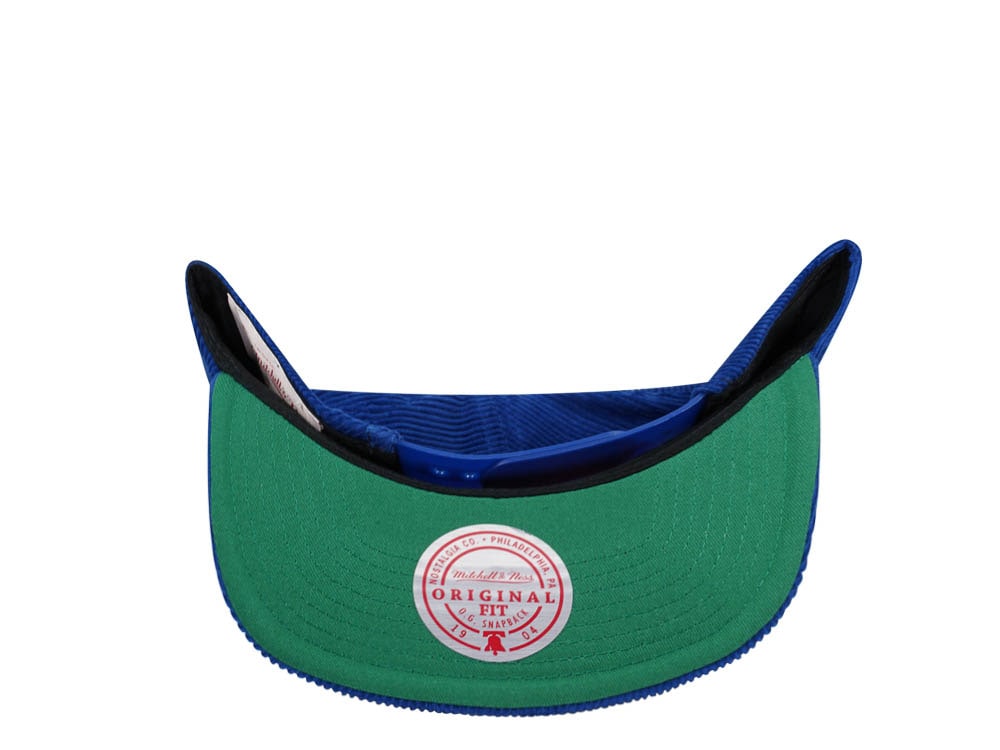 Mitchell & Ness Denver Nuggets Blue Cord Hardwood Classic Snapback Cap
