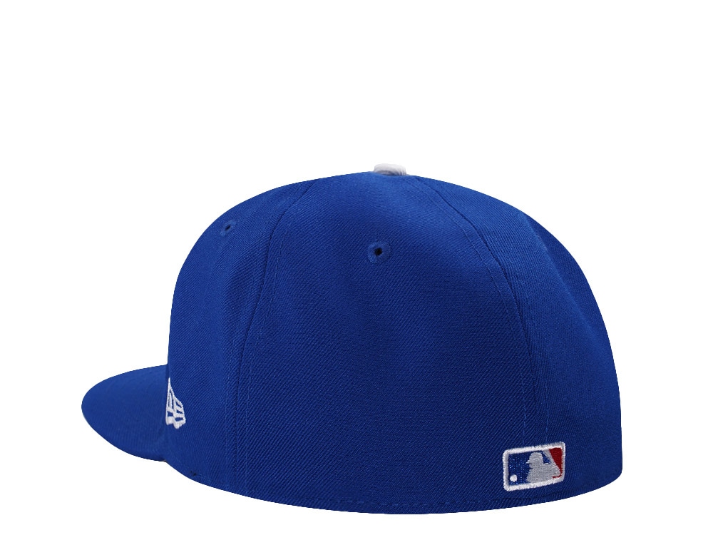 New Era Los Angeles Dodgers Back to Back Champions Metallic Royal Blue Prime Edition 59Fifty Fitted Cap
