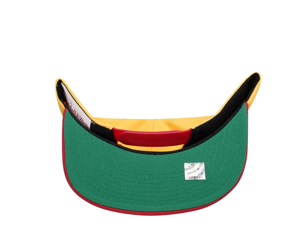 Mitchell & Ness Atlanta Hawks Transcript Yellow Two Tone Snapback Cap