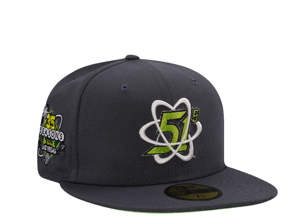 New Era Las Vegas 51s 35th Anniversary Nuked Glow Dark Graphite Prime Edition 59Fifty Fitted Cap