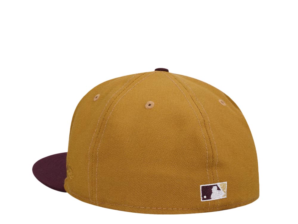 New Era Milwaukee Brewers All Star Game 2002 Old Gold Throwback Two Tone Edition 59Fifty Fitted Cap
