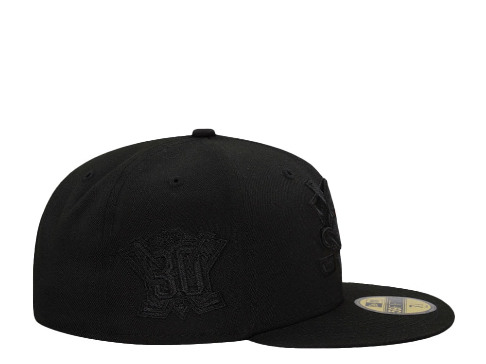 New Era Anaheim Ducks 30th Anniversary Blackout Orange Laser Prime Edition 59Fifty Fitted Cap
