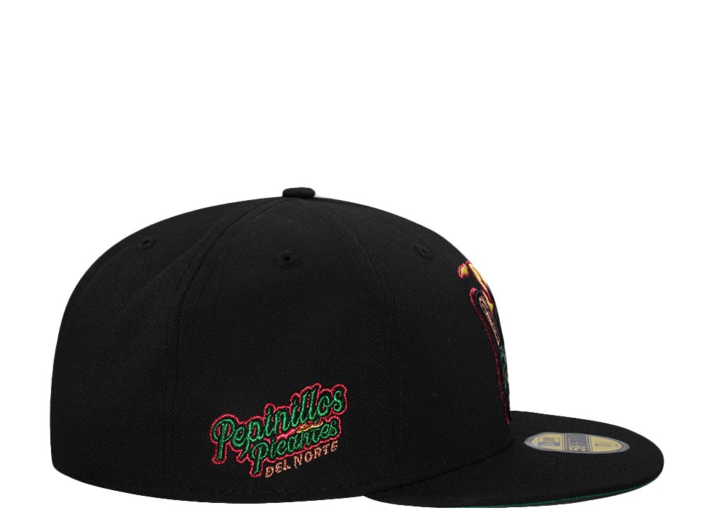 New Era Great Lakes Loons Pepinillos Picantes Black Throwback Edition 59Fifty Fitted Cap