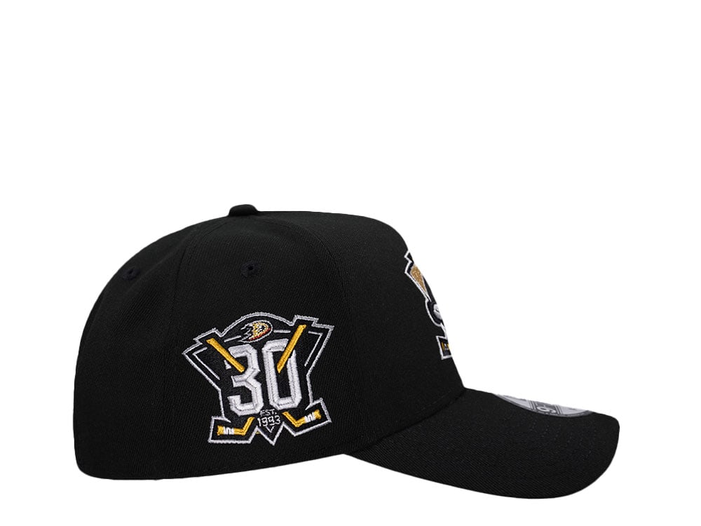 New Era Anaheim Ducks 30th Anniversary Black Classic 9Forty A Frame Snapback Cap