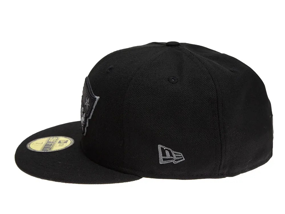New Era New England Patriots Black & Grey 59Fifty Fitted Cap