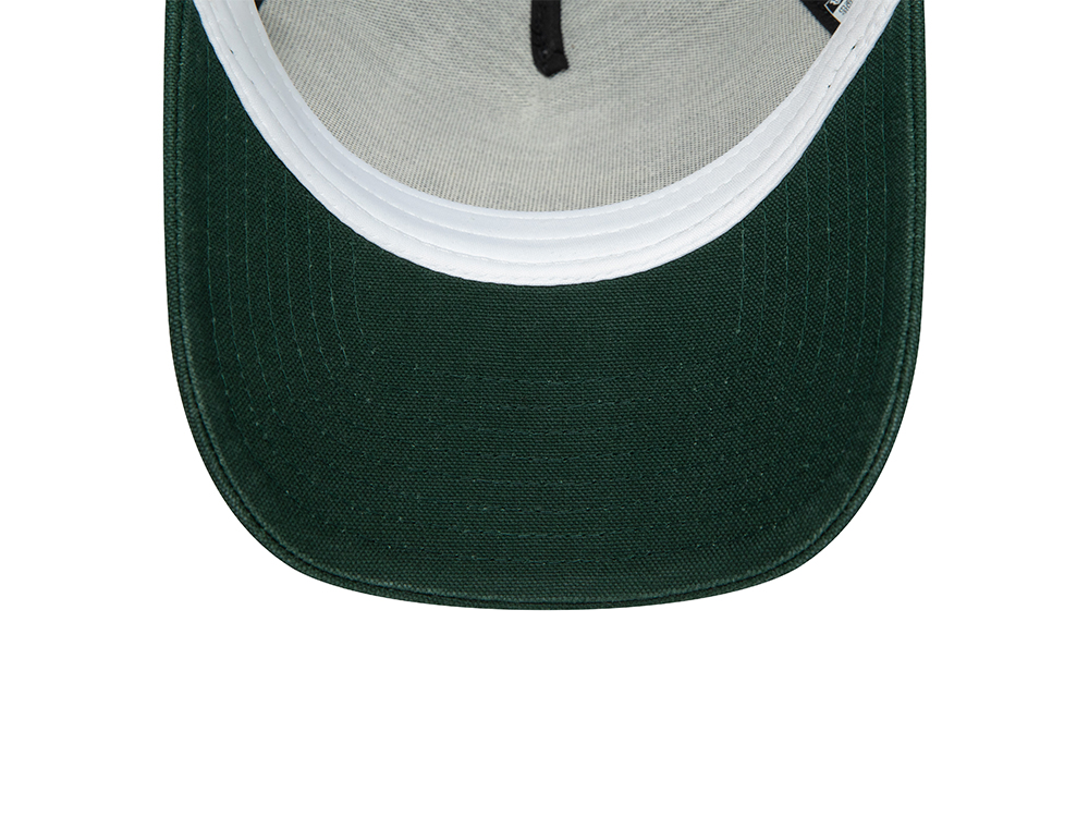 New Era Washed Patch Green A Frame Trucker Snapback Cap