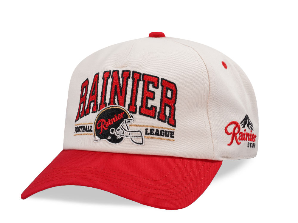 American Needle Rainier Roscoe Football Ivory Snapback Cap