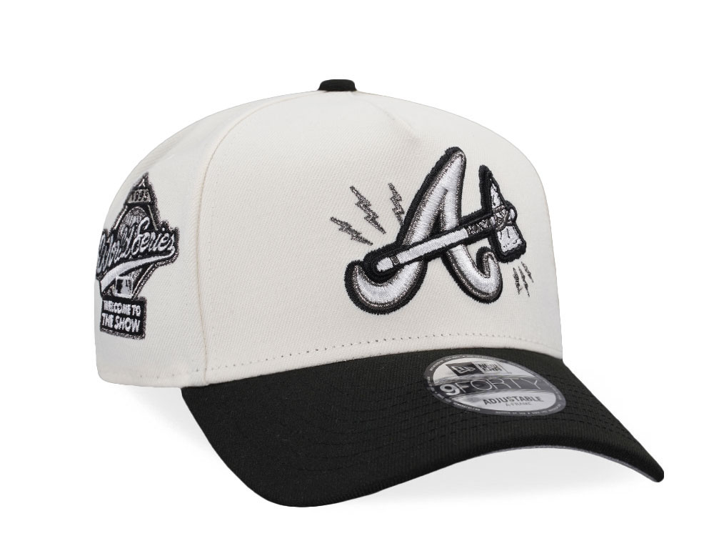 New Era Atlanta Braves World Series 1995 Electric Chrome Two Tone Edition 9Forty A Frame Snapback Cap