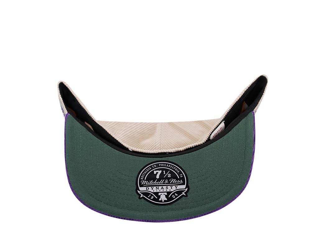 Mitchell & Ness Milwaukee Bucks All Star 1977 Two Tone Hardwood Classic Cord Edition Dynasty Fitted Cap