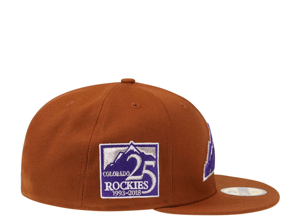 New Era Colorado Rockies 25th Anniversary Bourbon and Suede  Edition 59Fifty Fitted Cap